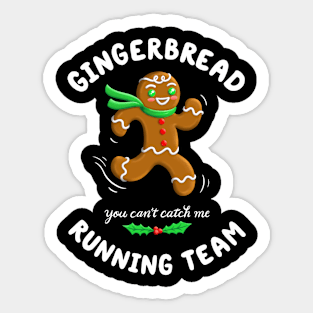 Gingerbread Running Team Sticker